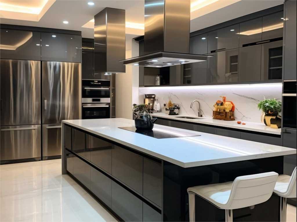 Beautiful Acrylic kitchen Modular Kitchen